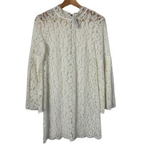 ENDLESS ROSE Off White Women's Bell Sleeve Lace Dress NWT Neiman Marcus Size XS